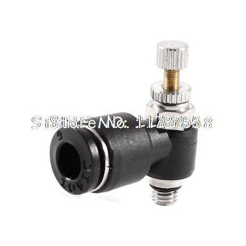5mm Threaded 6mm Tube Air Flow Speed Controller Valve Quick Joint Coupler