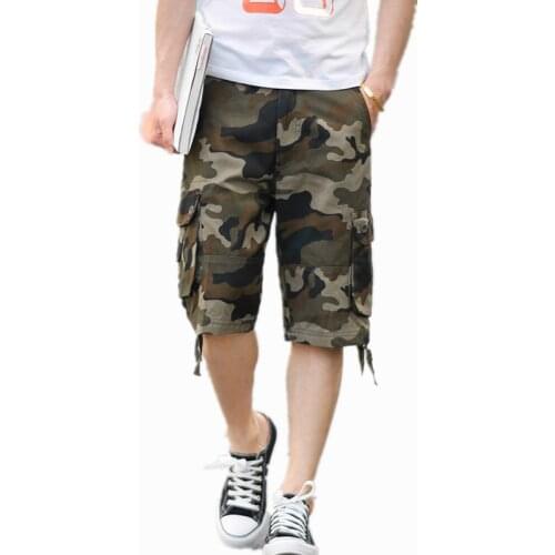 2020 New Summer Camouflage Cargo Shorts Men Loose Mens Plus Size Military Trousers Casual Short Pants