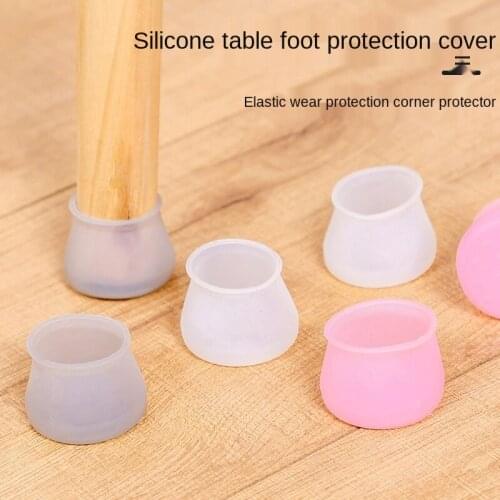 Silicone chair foot cover wear-resistant stool foot protection cover wooden floor mute non-slip table foot mat table and chair