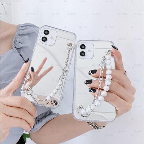 Twilight Peal Bracelet Phone Case for OPPO A15 A54 A55 A12 A91 A92 A72 A52 A5 A9 A31 A53 2020 AX7 A5S Clear Silver Mirror Cover