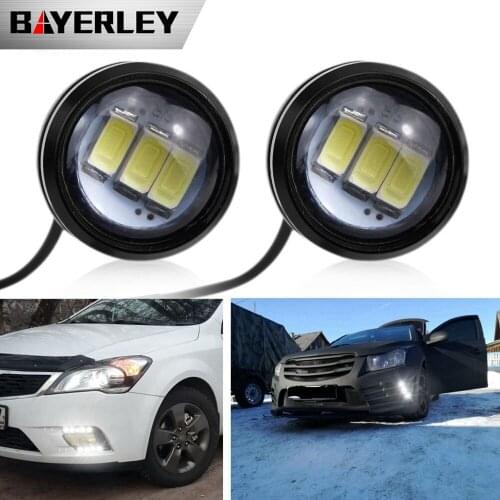 2PCS Car DRL Eagle Eye Angel Eyes LED Daytime Running Light Motorcycle Screw Lamp Source Waterproof 5630SMD Car Styling