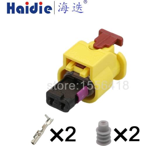2sets 2P VW Sensor nozzle plug auto wiring cable waterproof connector 1718648-3 1-1718647-1