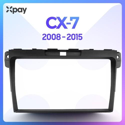XPAY 9 inch 2din car dashboard frame CD DVD GPS car radio stereo trim kit audio panel For Mazda CX-7 2008-2015 Frame
