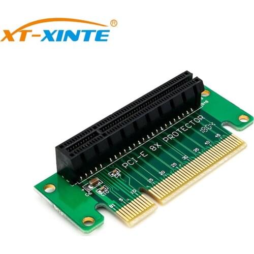 XT-XINTE PCI- Express 8x Riser Card 90-degree Left-angle Adapter Card 1U Height Computer Server PCIe socket Adapter