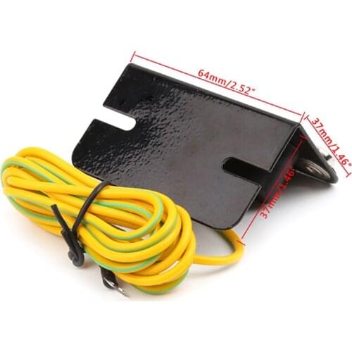 Black & yellow Dual Banana Plug Ground Socket Point For Anti Static Two Wrist Strap Armband 1Set