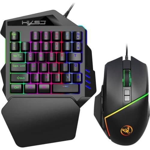 35 Keys One-Handed Game Gaming Keyboard Mouse Keypad For LOL Dota PUBG Fortnite Mobile Phone PUBG One-Handed Game Mechanical