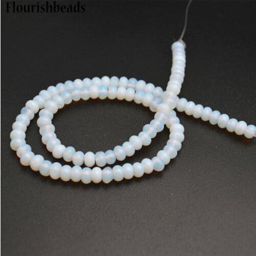 4x6mm White Opalite Stone Rondelle Spacer Loose Beads 5 strands per lot
