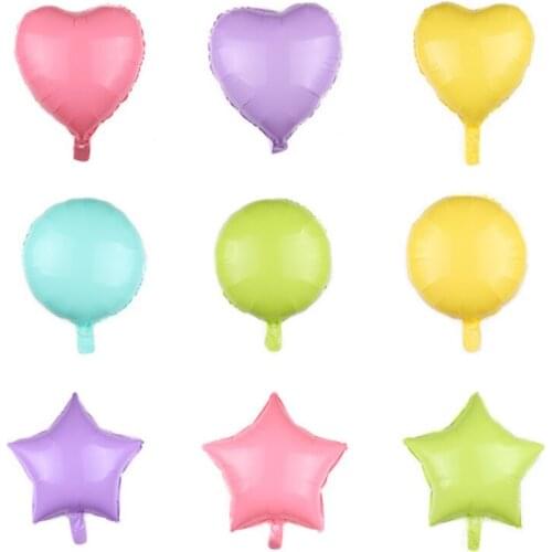 5PCS New 18inch five-pointed star heart-shaped aluminum balloon childrens holiday party decoration inflatable balloons