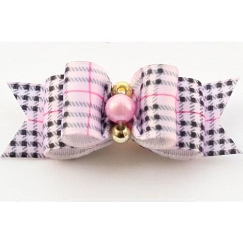Armi store Handmade Accessories Pearl Dog Ribbon Bow Hair Dogs Bows 6022029 Pet Grooming Supplies 7 Styles