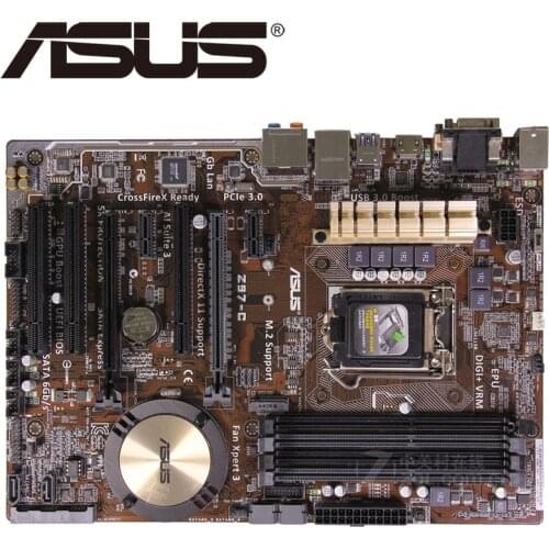 Asus Z97-C Desktop Motherboard Z97 Socket LGA 1150 i3 i5 i7 DDR3 32G ATX UEFI BIOS Original Used Mainboard Hot Sale