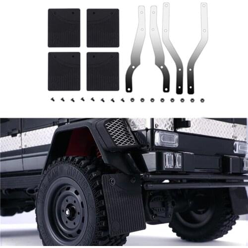 DJC Front Rear Fender Mudguard Rubber Mud Flaps With Metal Bracket For 1/12 G500 RC Crawler Car Parts