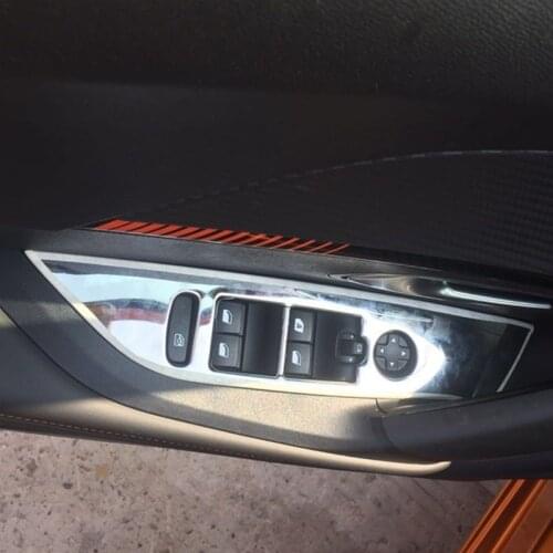 Door Handle Window Button Panel Stainless Steel Decorative Cover For Peugeot 2008 2020 2021 Car Accessories