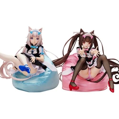 Native BINDing NEKOPARA Sexy Girl Chocola Vanilla PVC Action Figure Toy Real Clothes 1/4 Scale Anime Figure Collectible Doll Toy