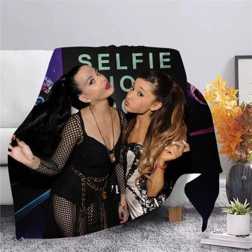 CLOOCL Singer Ariana Grande Flannel Blankets 3D Printed Plush Throw Blanket Teenager Home Quilt Beddings Fashion Throw Blankets