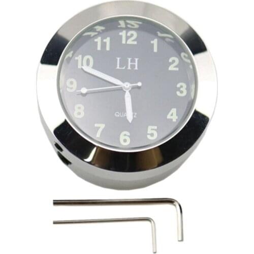 Chrome Fork Lock Clock Stem Nut Mount Fits for All 30-34mm Honda Suzuki Kawasaki Motorcycle Handlebar Middle Shaft