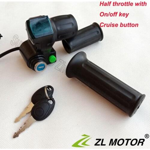 Half throttle for bicycle scooter 36V48V72v Digital data display / Ignition ON/OFF key universal type handle grip G-L201