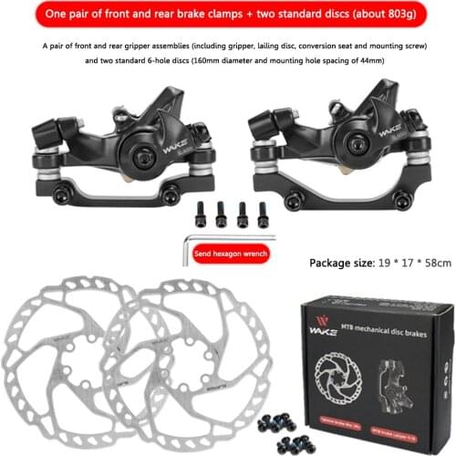 Mountain Bike Front Rear Disc Brake Set MTB Bicycle Hydraulic Brake Caliper Universal Disc Brake Set Aluminum Alloy Cycling Part