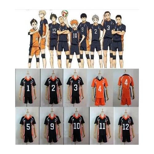 Anime Haikyuu Karasuno High School Club Cosplay Costume Sportswear Haikyuu Jerseys Shirt Uniform