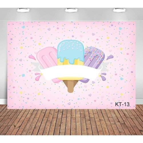 Sweet One Ice Cream Birthday Background Heres The Scoop Child Portrait Backdrop Dessert Table Decoration Props Photo Studio