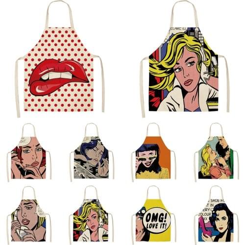 New Cartoon Character Anti-fouling Apron, Home Cloth Art Kitchen Housework Cleaning Oil-proof Anti-fouling Smock Apron for Men