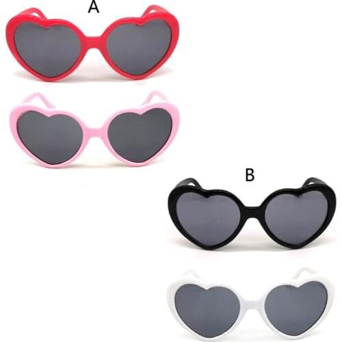 2 Color Heart Effect Diffraction Glasses Peach Heart Special Effects Eyeglasses Music Festival Heart Diffraction Glasses