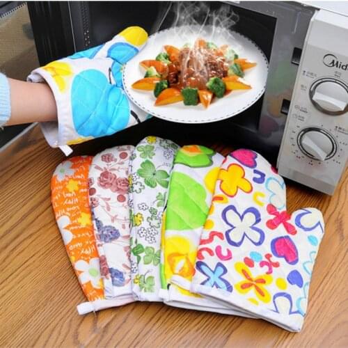 Oven Baking Microwave Oven Gloves Household White Cotton 1 Bag Thermal Insulation Gloves