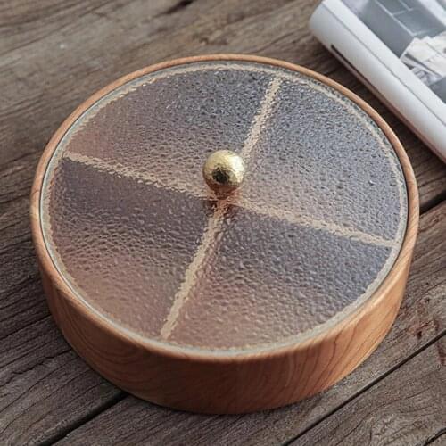 Black Walnut Cherry Trays Wood Plate Cake Pan Tea Coffee Wooden Glass Food Fruit Plates Storage Trays