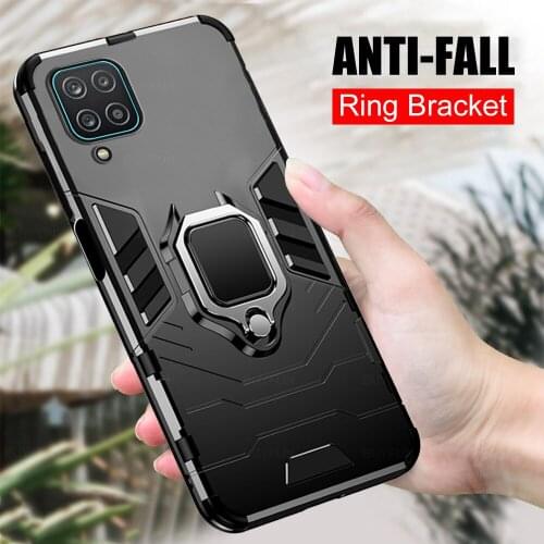 Shockproof Armor Case for Samsung A12 A02S A32 A52 A72 A42 5G Ring Stand Bumper Silicone Phone Back Cover for Galaxy M31S M51
