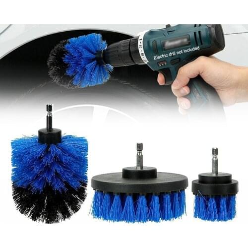 3pcs/set Car Wash Brush Hard Bristle Drill Auto Detailing Car Washing brush Tire Car maintenance Cleaning Tools