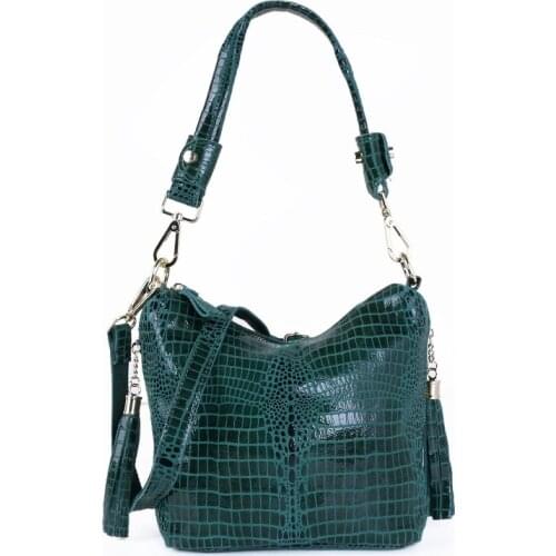 217 Genuine Leather Tassel Zipper Handbag Soft Shoulder Bags High Quality