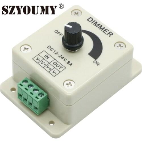 SZYOUMY DC 12V 8A LED Light Protect Strip Dimmer For LED Strip Light Lamp Accessories P0.05 Adjustable Brightness Controler
