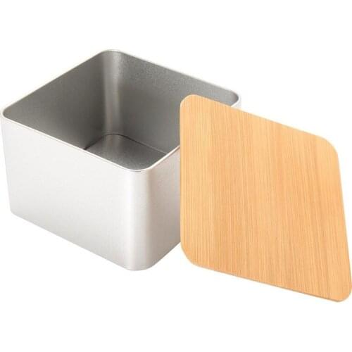 95*95*64mm Vintage Metal Bread Storage Bin Tea Cake Sugar Box Containers Organizer for Kitchen