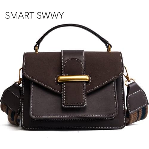 High Quality PU Fashion matte small bag women 2020 shoulder strap bag Messenger bag english style women totes bag handbag