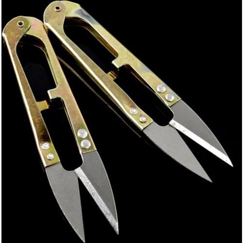 High Quality Mental And Super Durable Color Gold Scissors Suitable For Adult For Sewing Shear Portable U-shape Scissors