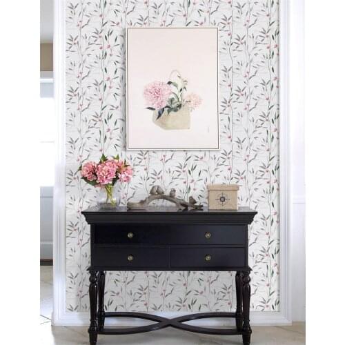 0.45*6m Floral Wallpaper for walls Furniture Vinyl Self Adhesive Wallpaper for Hotel Living room Bathroom Bedroom Home Decor