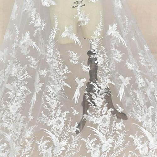 1Y/Lot High Grade Glitter Embroidery Lace Accessories Handmade Diy Sewing Fabric Material Cloth Dress Decoration