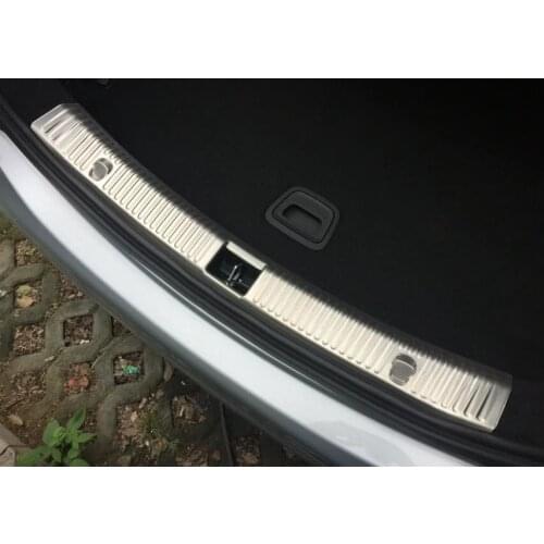 For Mercedes Benz E Class 2016 1PC Stainless Steel Car Inner Rear Tail Box Bumper Pedal Plate Trim Cover Car Styling Accessory