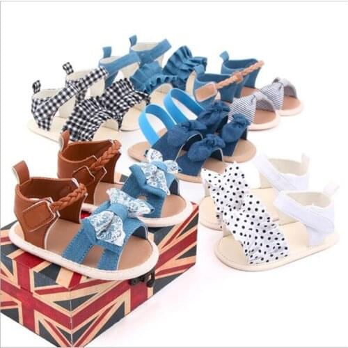 2021 Cute Baby Girls Shoes Fashion New Infant Summer First Walkers Soft Sole Non-Slip Newborn Crib Shoes