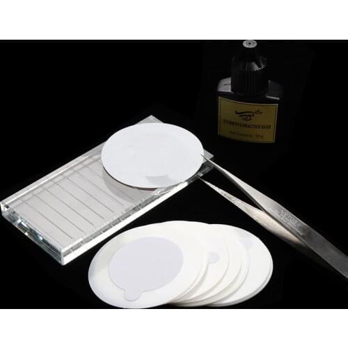 30pcs Disposable Grafted Eyelash Glue Holder Pallet Sticker Eyelash Extension Glue Pad Under Eyelash Multifunction Makeup Tool