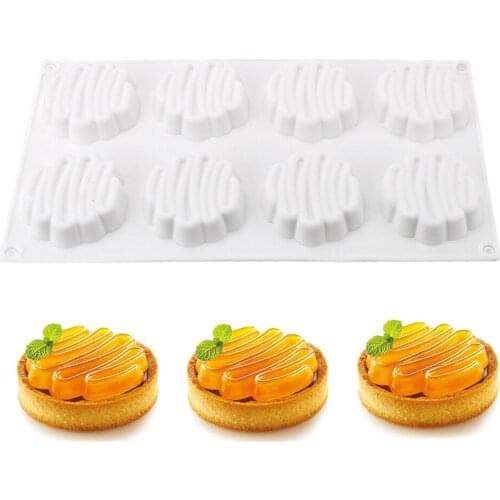 3D Silicone Cake Mold Cooking Tools Cake Decorating Tools Baking Accessories DIY Mousse Dessert Bakeware Cake Tray 8 Cavity