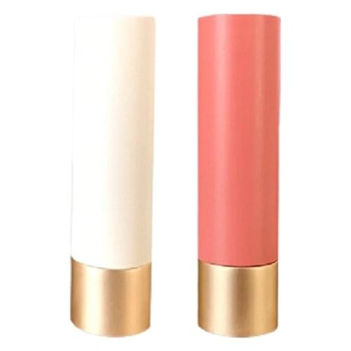 Aluminum Empty Orange Lipstick Tube 12.1mm Lip Balm Container Round White Cosmetic Packaging Refillable Bottle 20 pieces/Lot