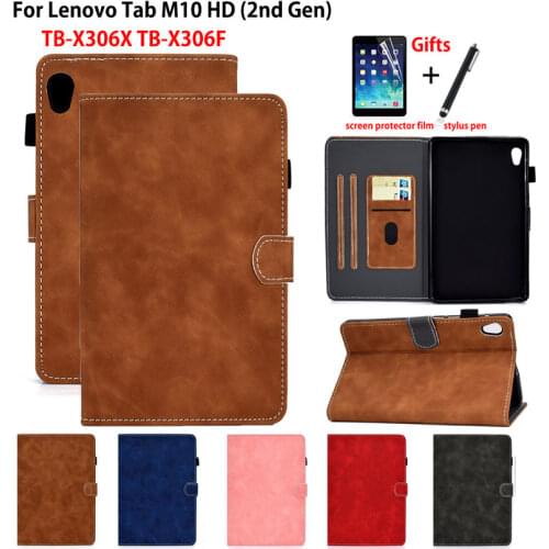 Case For Lenovo Tab M10 HD 2nd Gen TB-X306X TB-X306F 10.1" Cover Funda Tablet Auto Wake Soft Shockproof Protector Shell +Gift