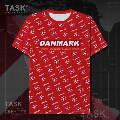 Denmark Danish DNK Quick Dry t shirt casual new brands Fitness t shirt for men mens Breathable clothing tops clothes summer