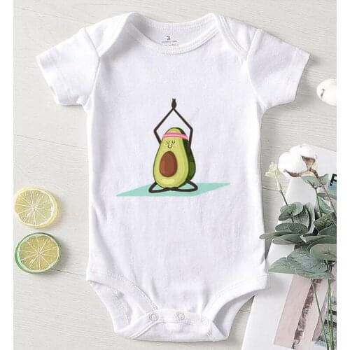 Kids Things Romper for Boys Baby Onesie Summer Outfits Cotton 0-24 Months Toddler Girl Winter Clothes Avocado Printed