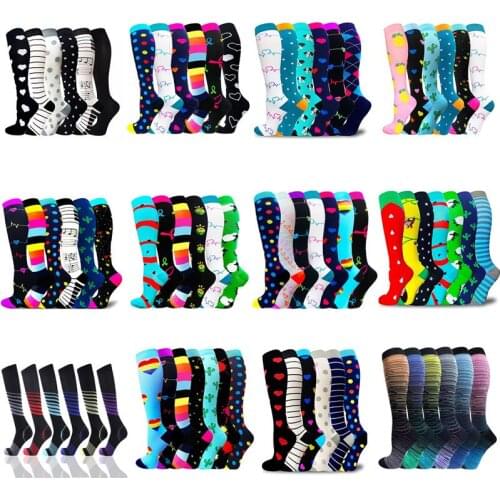 Dropship Compression Socks Varicose Veins Fitness Nurses Soccer Team Socks Outdoor Running Cycling Pressure Stockings Wholesale
