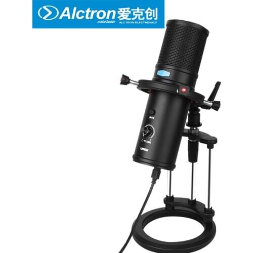 Alctron UR66 multi-pattern USB condenser microphone 3 capsules professional for recording with a built-in headphone amplifier