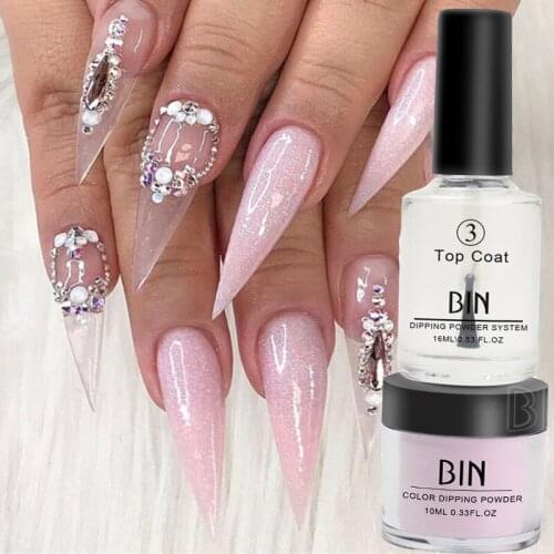 6 bottles/sets of dipping powder manicure set wetting powder sealant desiccant nail powder set nail decoration