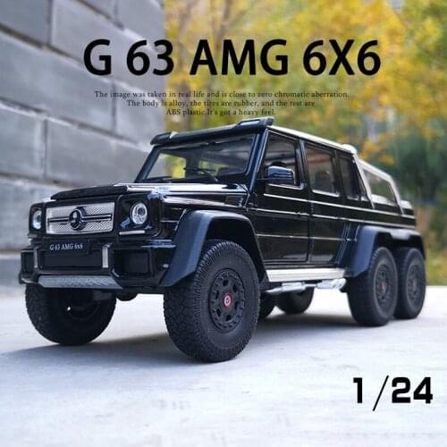 1:24 G-Class G63 6*6 Pickup Off-road Alloy Car Model Diecasts & Toy Vehicles Collect Car Toy Boy Birthday gifts