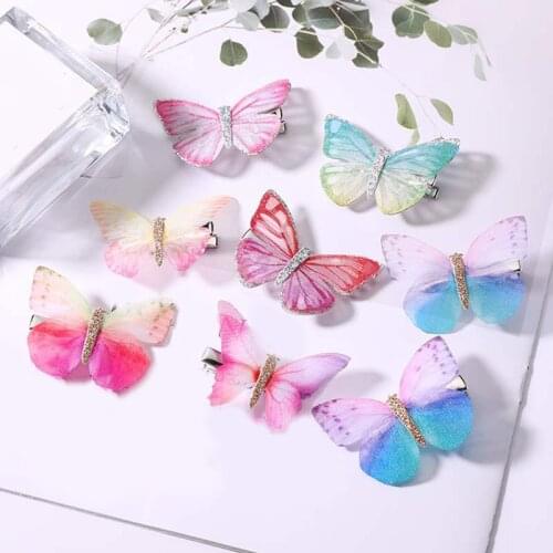 Fashion Headpiece Barrette Wedding Hairpins Hair Accessories Hair Styling Tools Infant Baby Girls Butterfly Hair Clips Hairpins