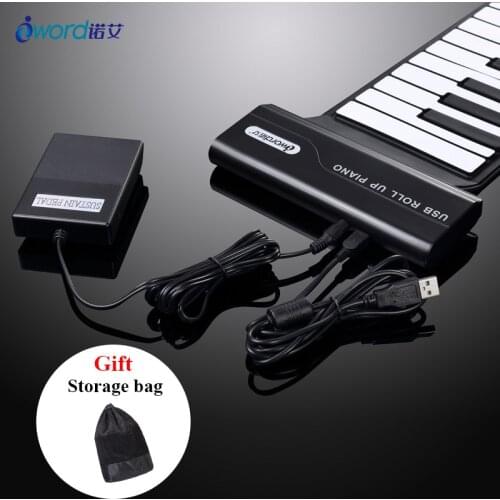 2019 New Smart hand roll folding piano 88 Keys Usb Midi Keyboard Keyboard Piano Keys Handscroll Roll Up